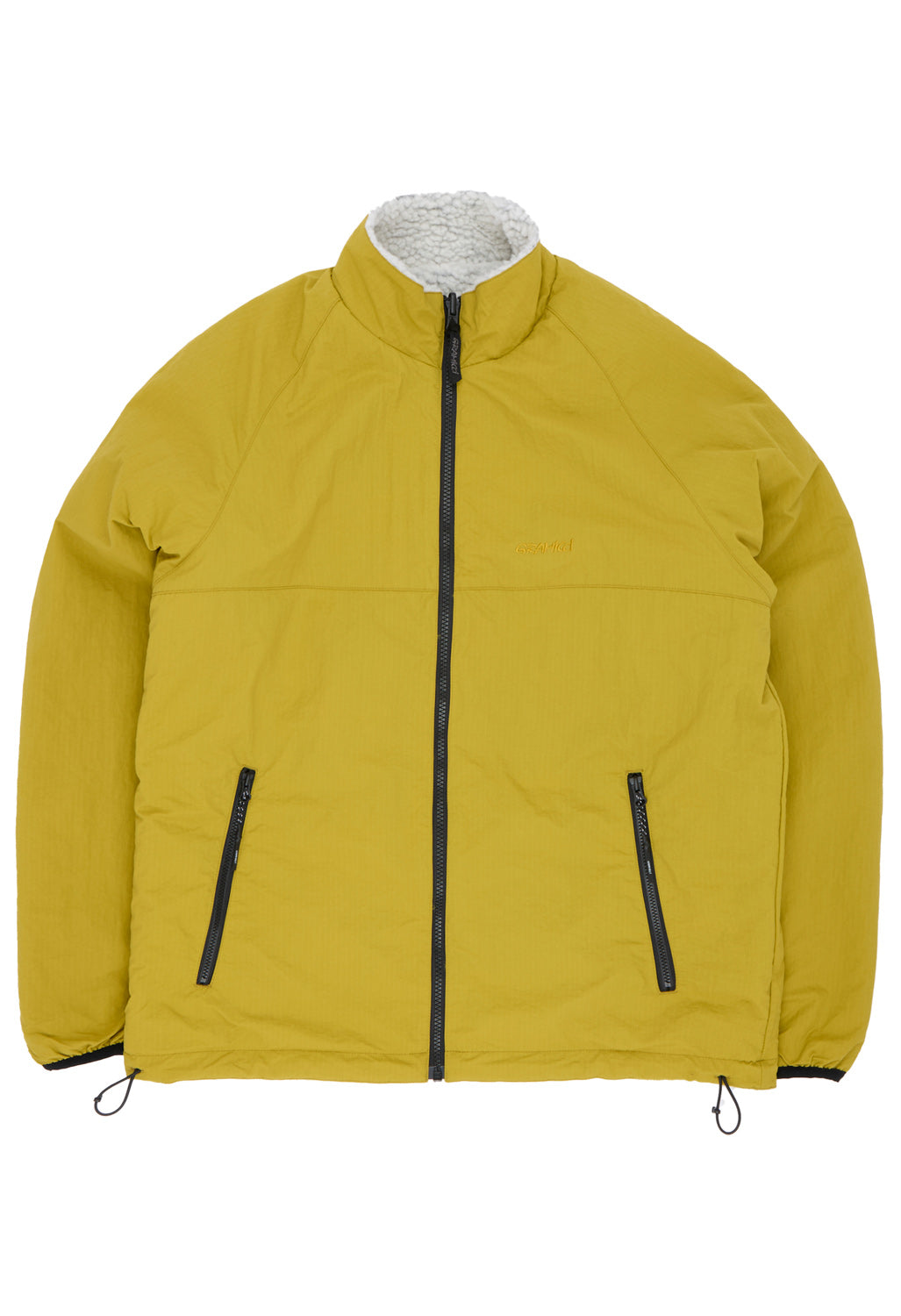 Gramicci Men's Reversible Sherpa Jacket - Natural / Chartreuse