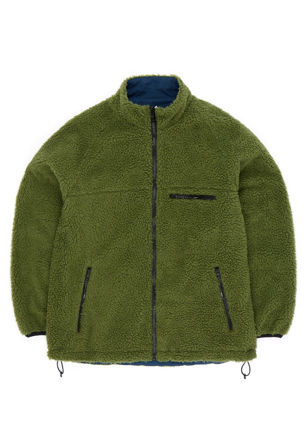 Gramicci Men's Reversible Sherpa Jacket - Olive / Dusty Navy