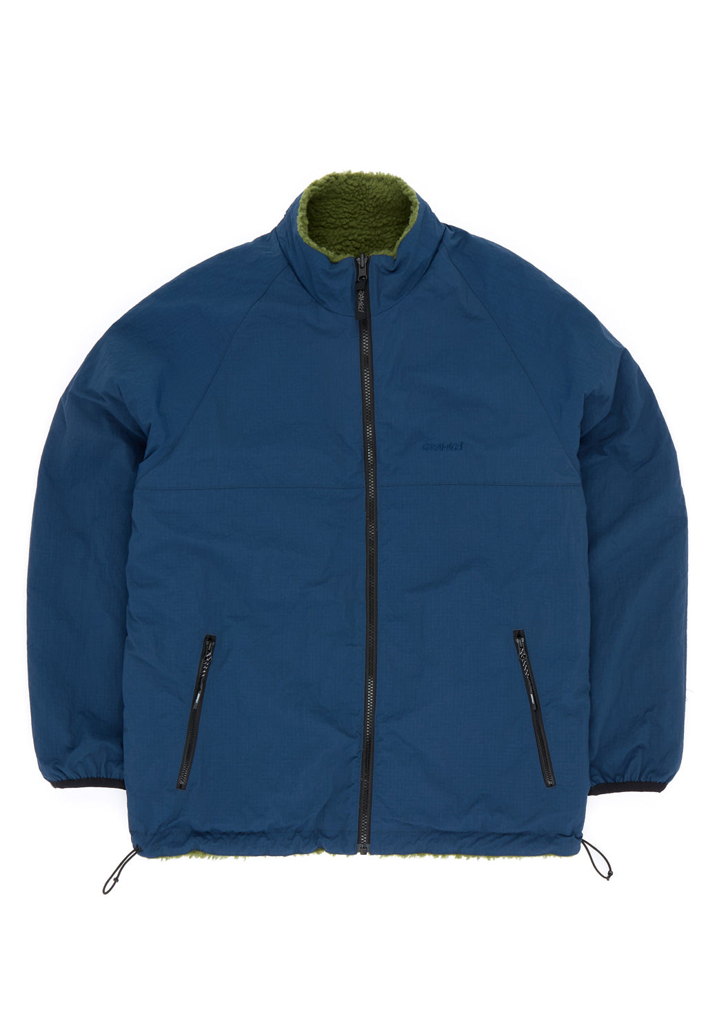 Gramicci Men's Reversible Sherpa Jacket - Olive / Dusty Navy