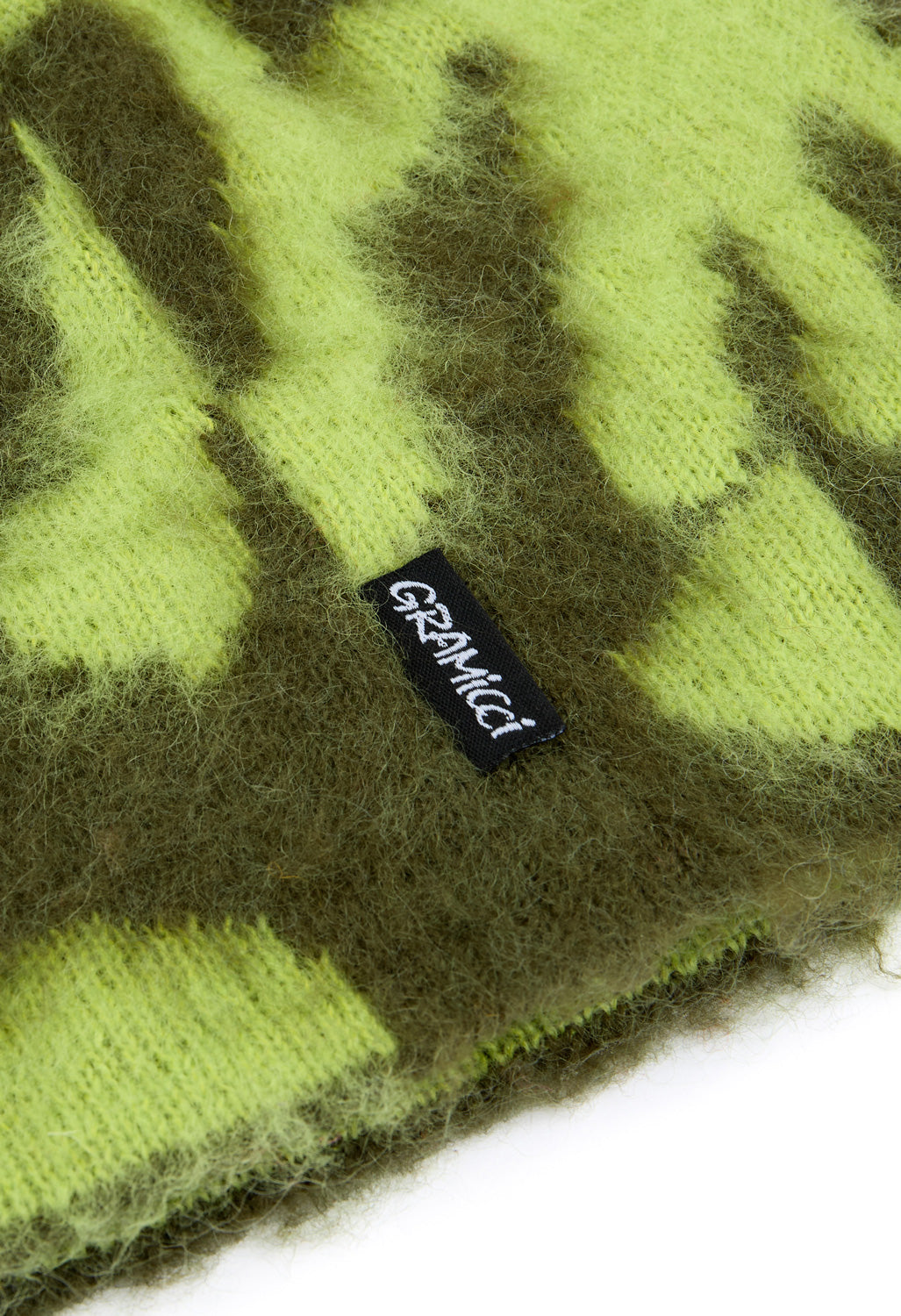 Gramicci Mohair Burly Runningman Beanie - Chartreuse