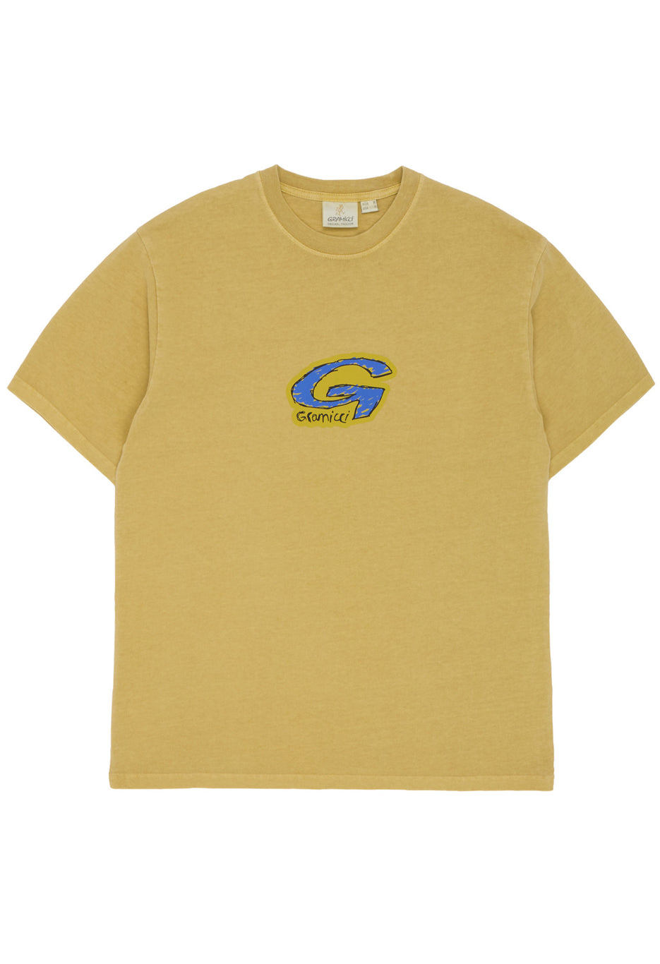 Gramicci G-Scribble Tee Pigment Dyed - Sulphur Pigment
