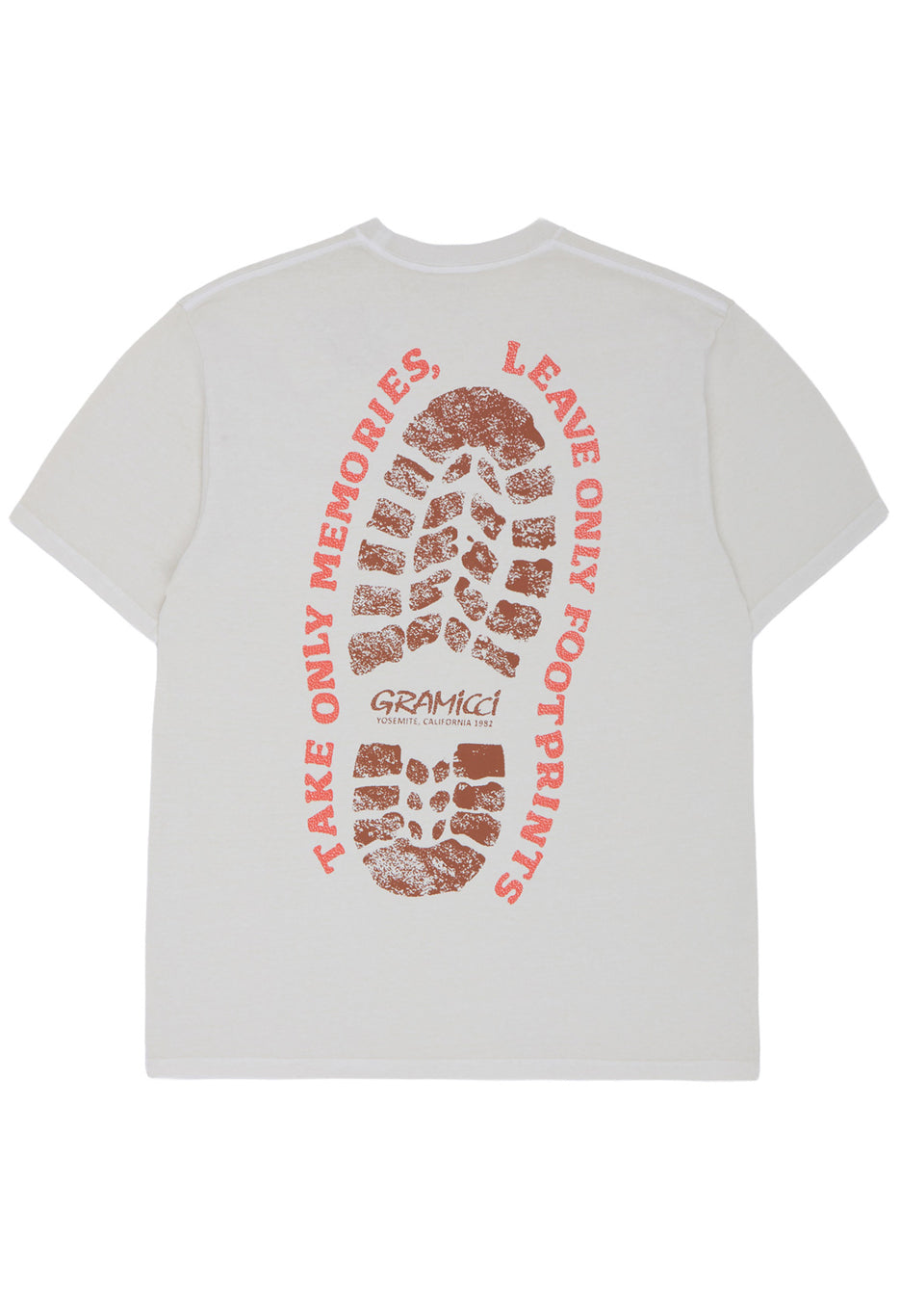 Gramicci Footprints Tee Pigment Dyed - Natural Pigment