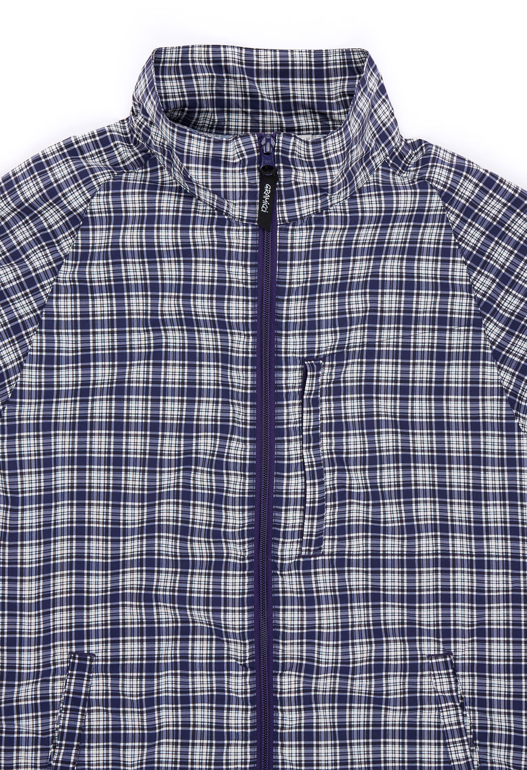 Gramicci Men's Checkered Shell Jacket - Navy Check