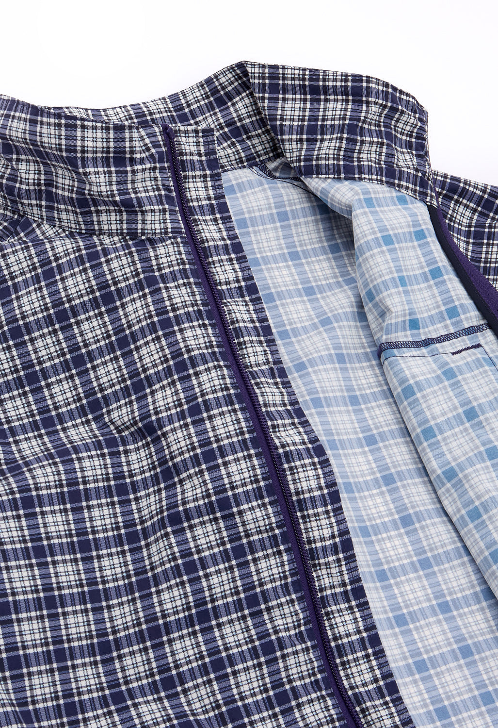Gramicci Men's Checkered Shell Jacket - Navy Check