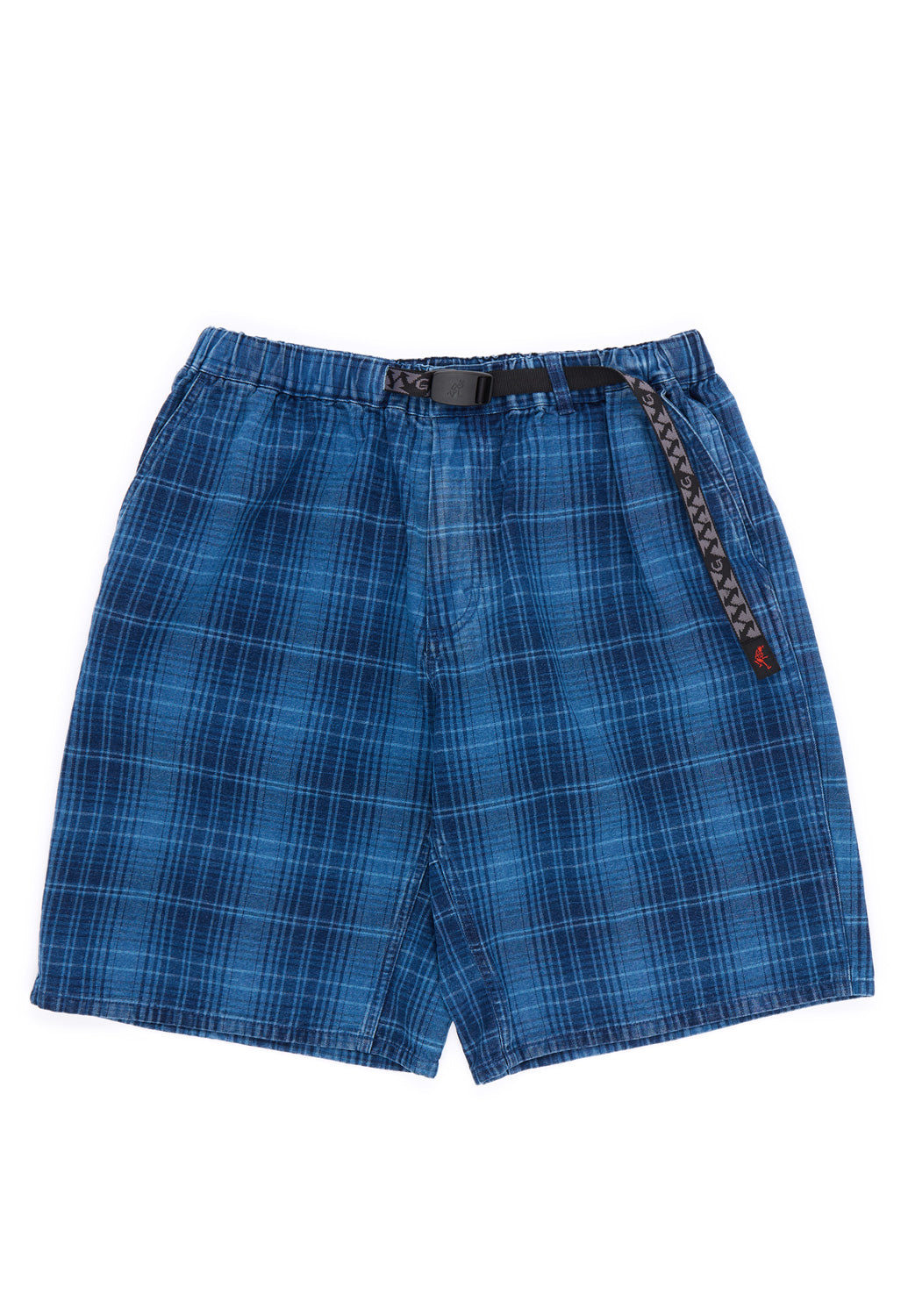 Gramicci Men's Lagoon Shorts Denim Plaid - Indigo Checkered Plaid