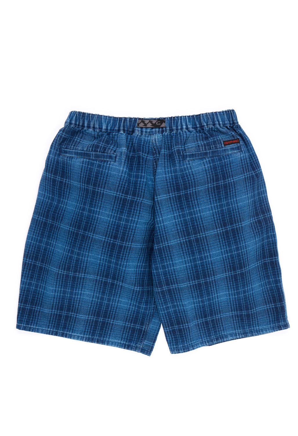 Gramicci Men's Lagoon Shorts Denim Plaid - Indigo Checkered Plaid