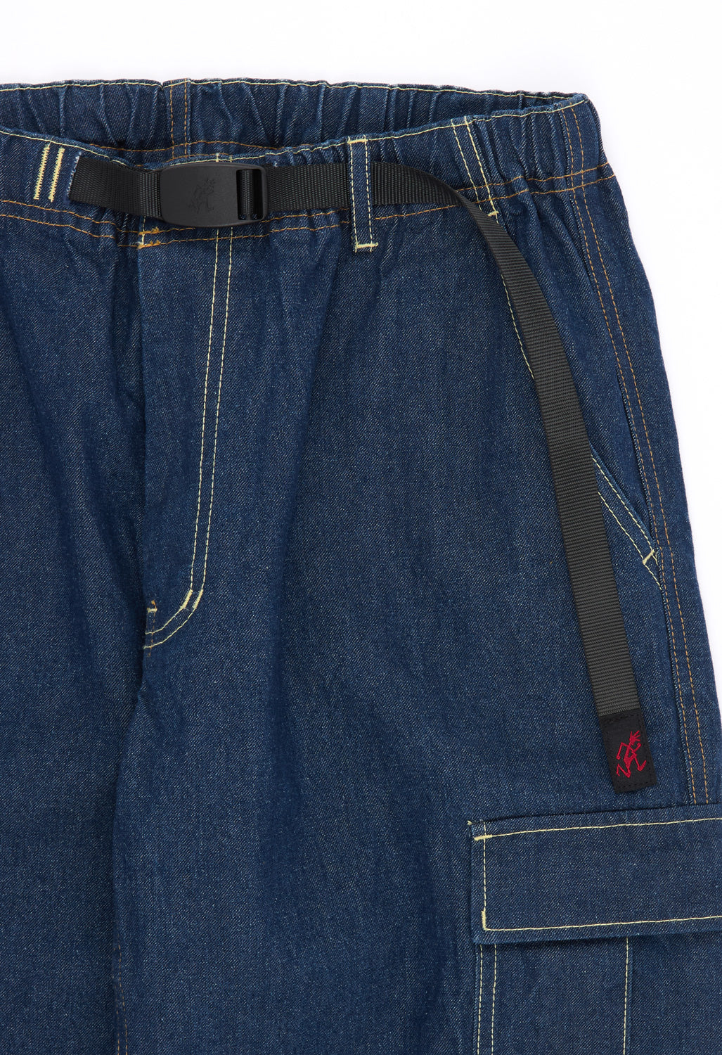 Gramicci Men's Denim Cargo Pants - Rinsed Indigo