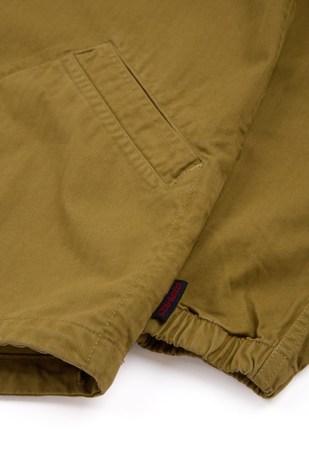 Gramicci Men's Herringbone Hooded Jacket - Olive Drab