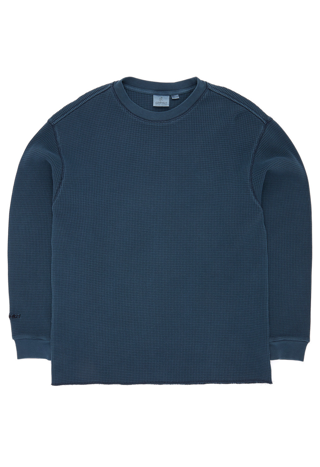 Gramicci Men's Waffle Crew - Dark Navy Pigment