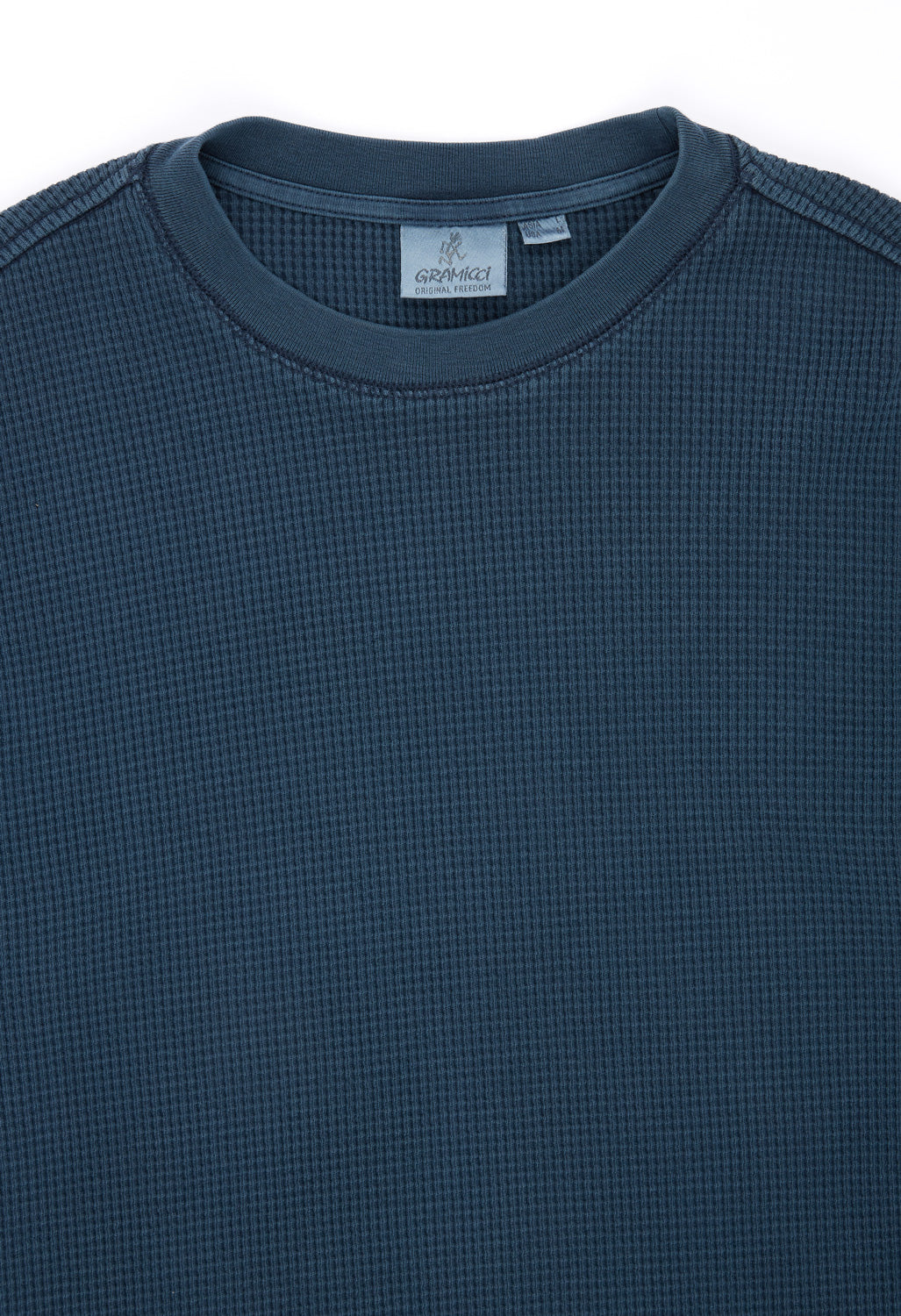 Gramicci Men's Waffle Crew - Dark Navy Pigment