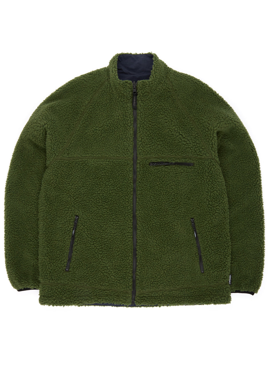 Gramicci Men's Reversible Sherpa Jacket - Olive / Navy