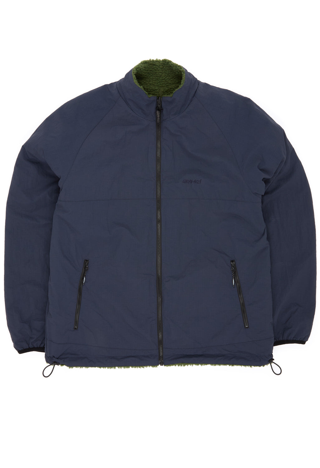 Gramicci Men's Reversible Sherpa Jacket - Olive / Navy