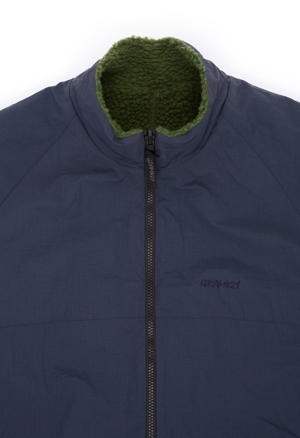 Gramicci Men's Reversible Sherpa Jacket - Olive / Navy