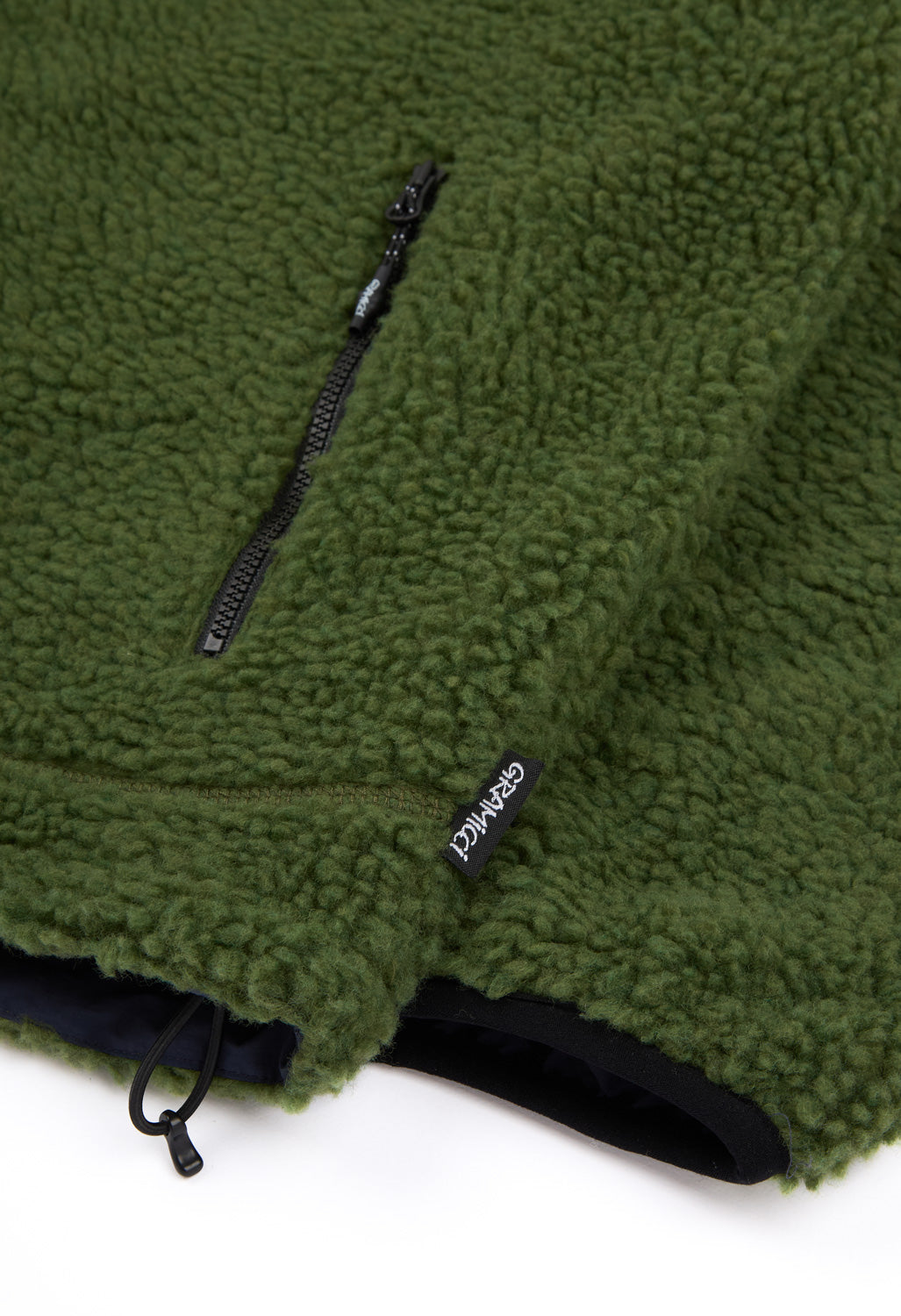 Gramicci Men's Reversible Sherpa Jacket - Olive / Navy