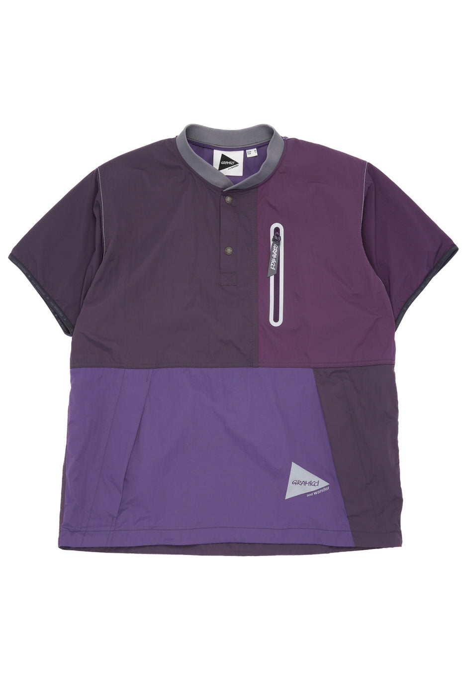 Gramicci x And Wander Patchwork Wind Tee - Multi Purple