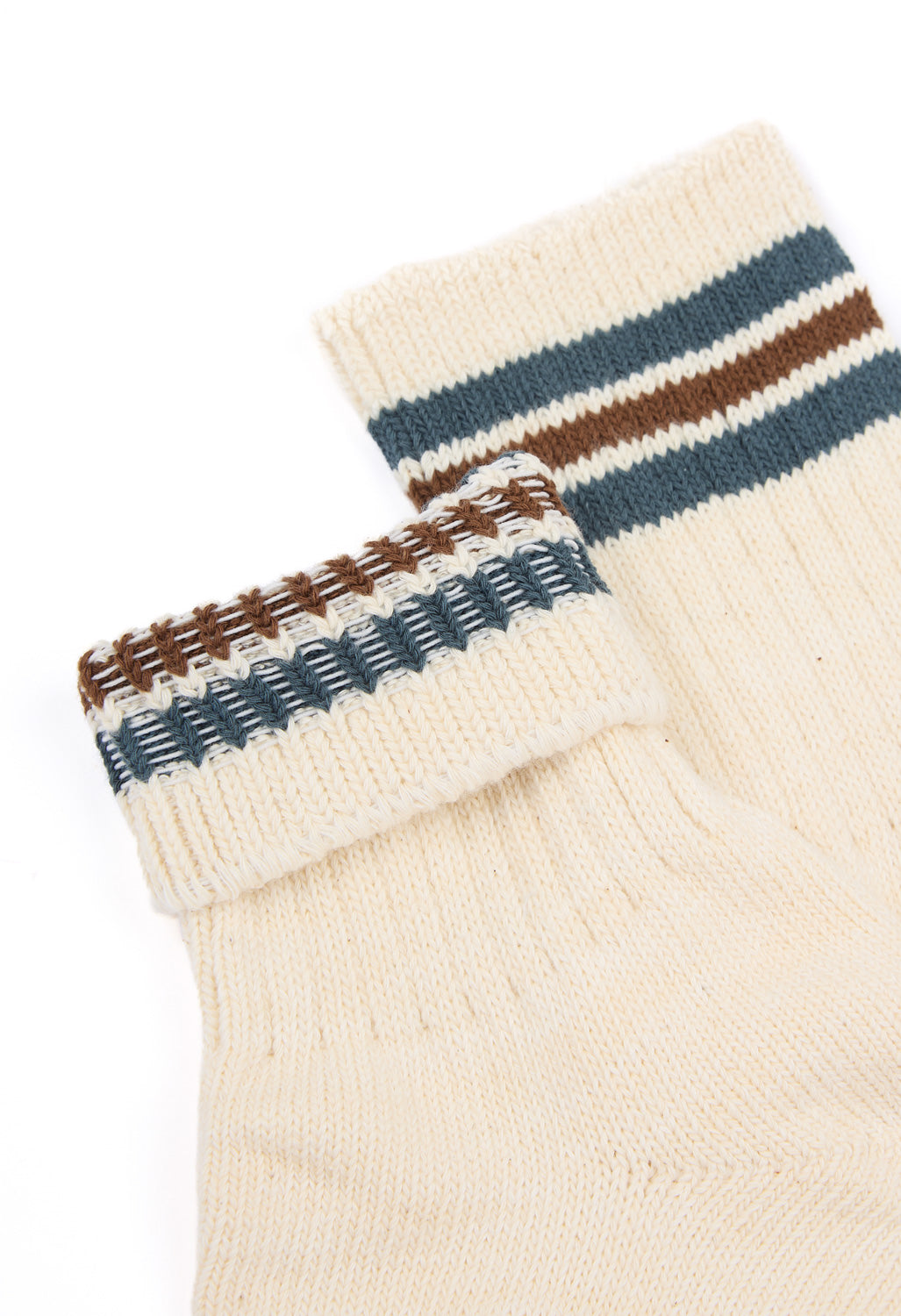 Gramicci Hemp Blend Stripe Socks - Mocha