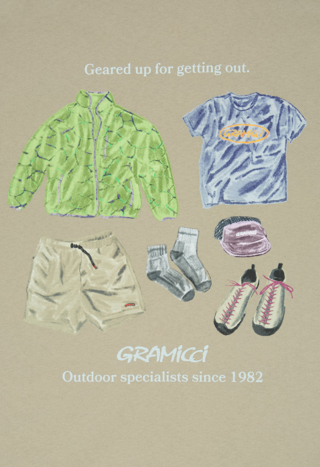 Gramicci Geared Up Tee - Khaki