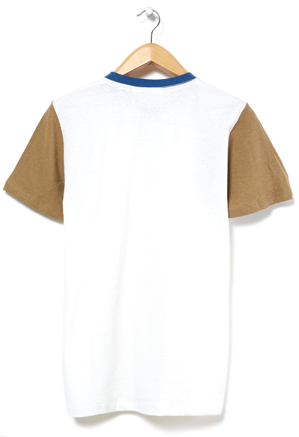 Jungmaven Colour Block Jung Men's T-Shirt - White/Coyote/Cobalt Blue