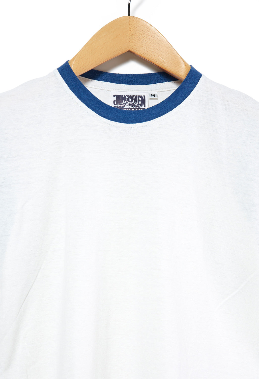 Jungmaven Colour Block Jung Men's T-Shirt - White/Coyote/Cobalt Blue