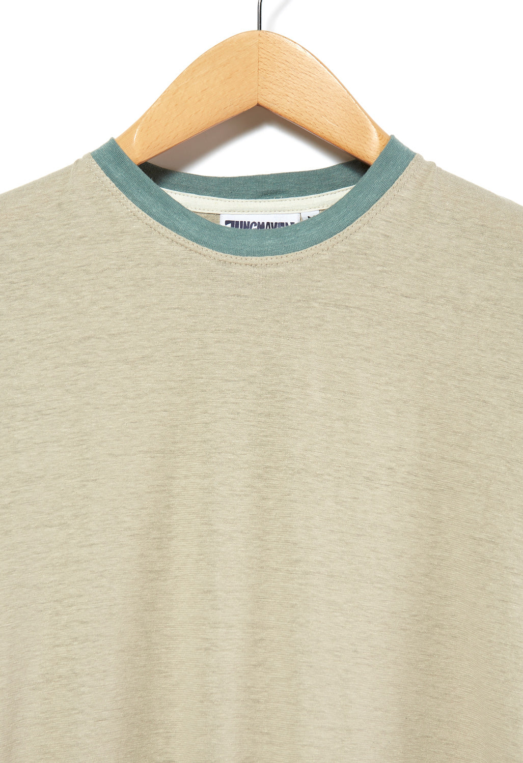Jungmaven Colour Block Jung Men's T-Shirt - Canvas/Clay Green/Clay Green