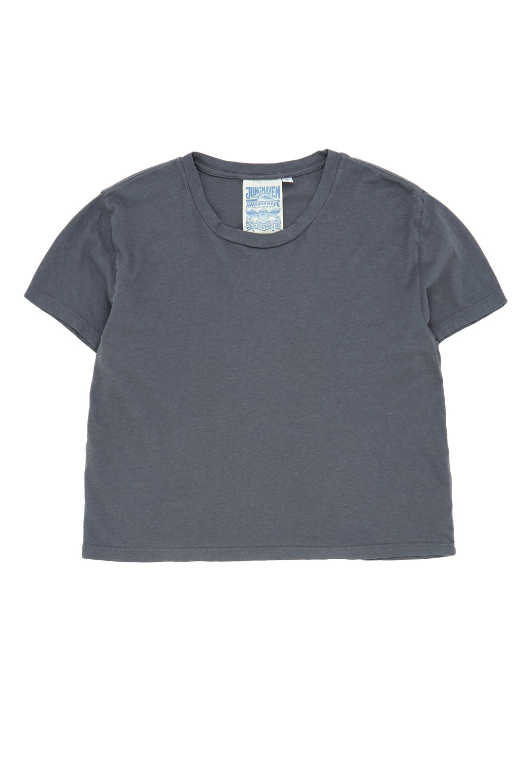Jungmaven Women's Cropped Ojai Tee - Diesel Grey