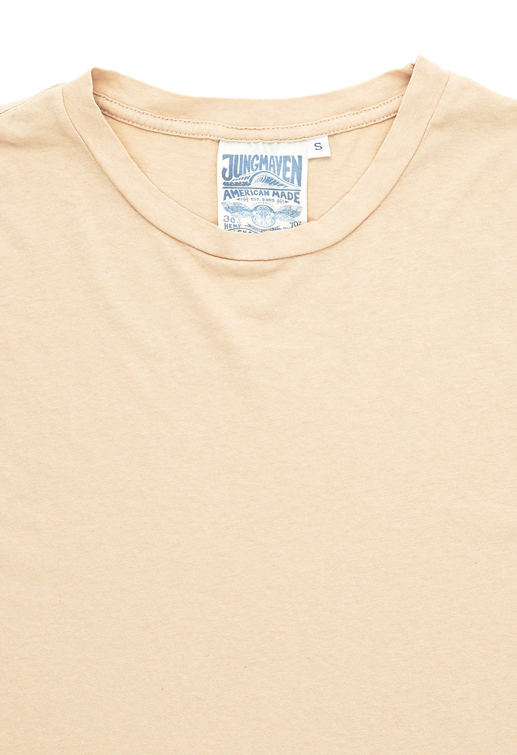 Jungmaven Women's Cropped Ojai Tee - Oat Milk