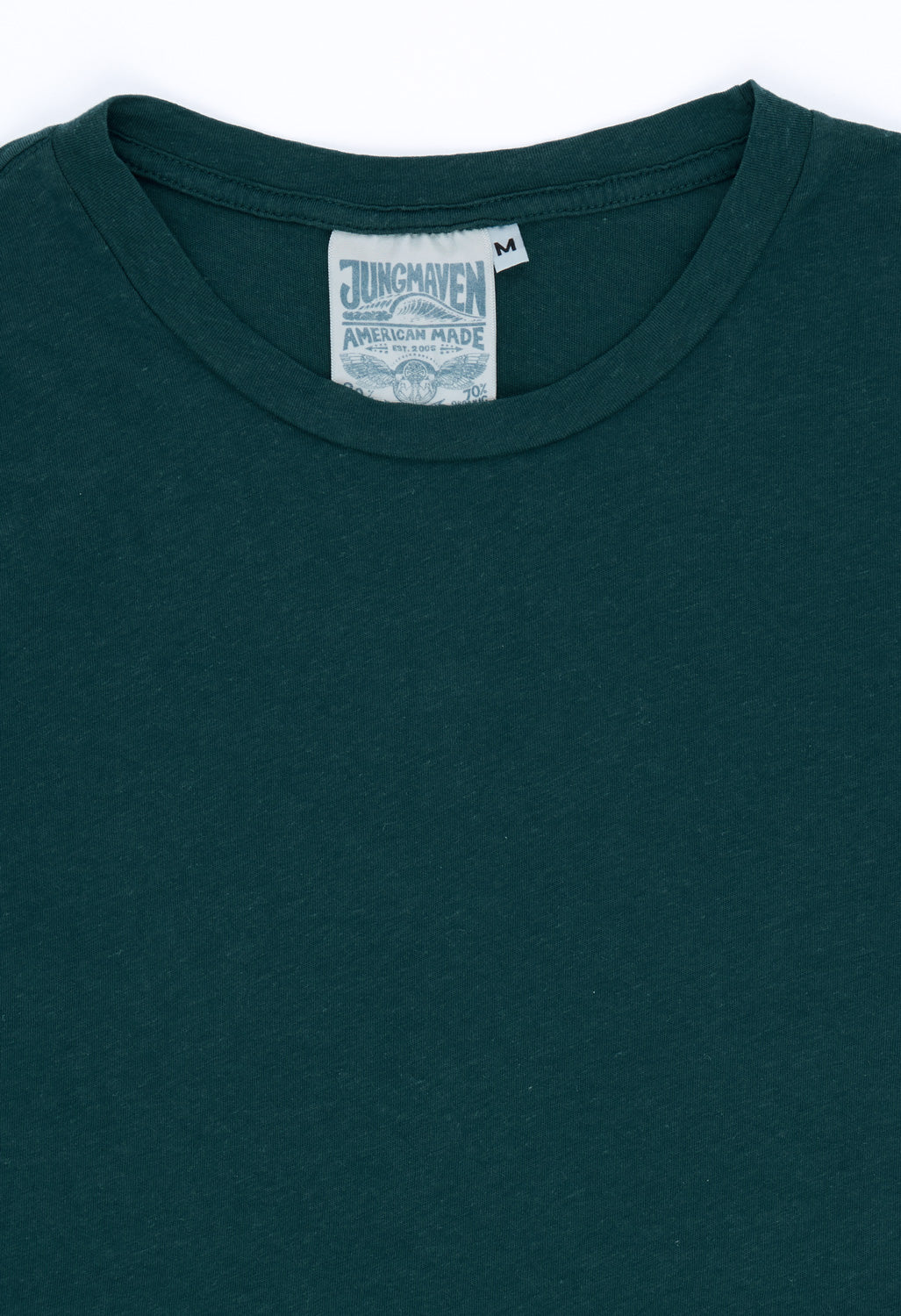 Jungmaven Women's Cropped Ojai Tee - Deep Teal