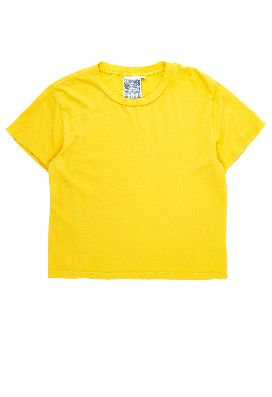 Jungmaven Women's Cropped Ojai Tee - Sunshine Yellow