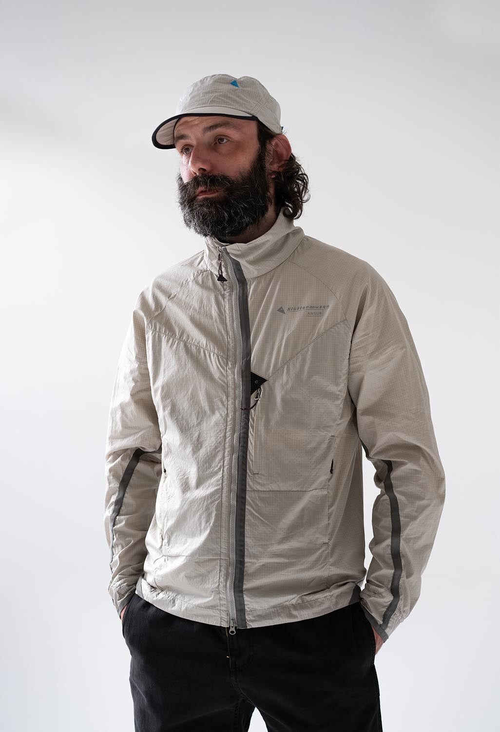 Klattermusen Men's Ansur Wind Jacket Dove Raven