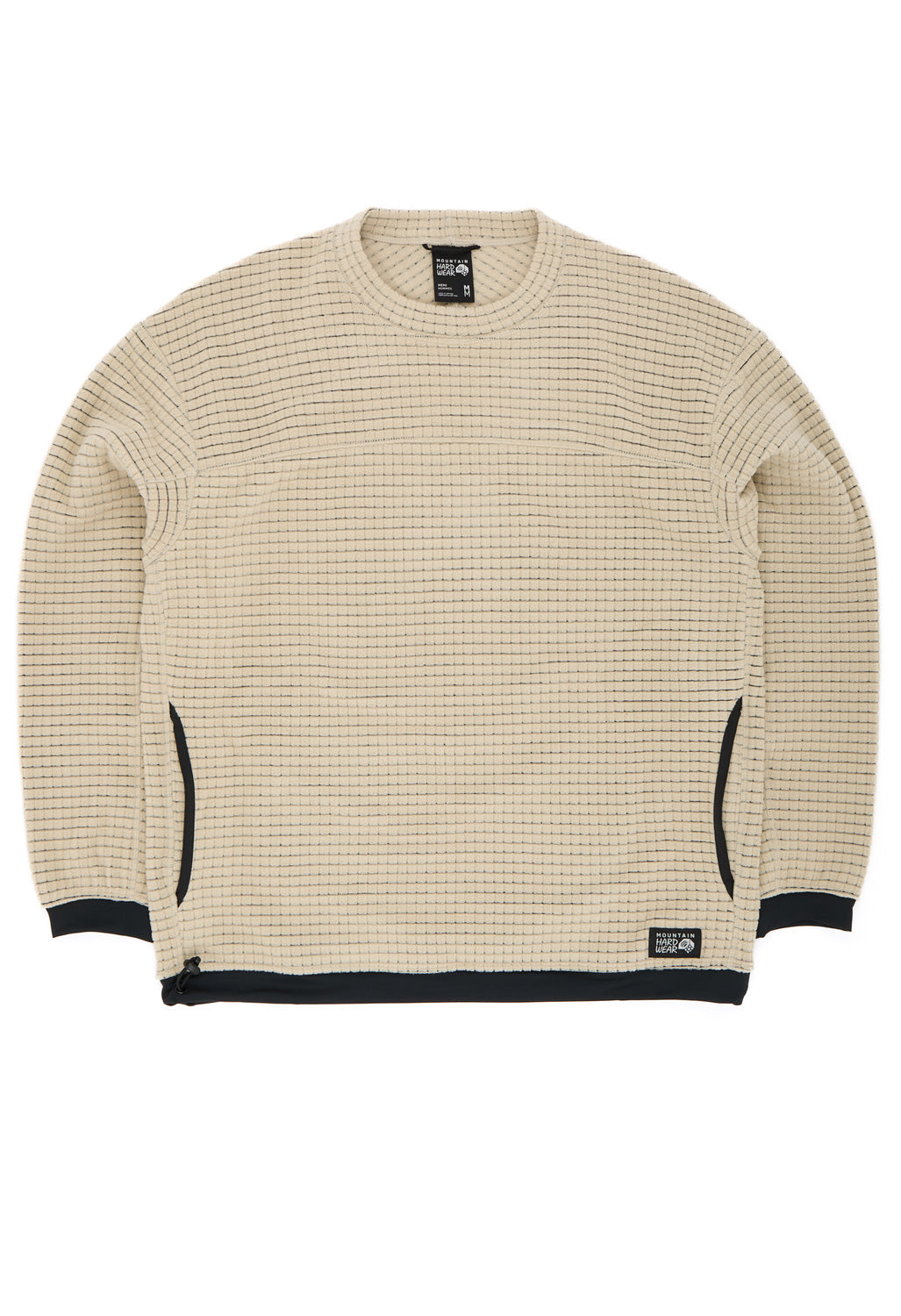Mountain Hardwear Men's Summit Grid Big Grid Pullover Crew - Fossil
