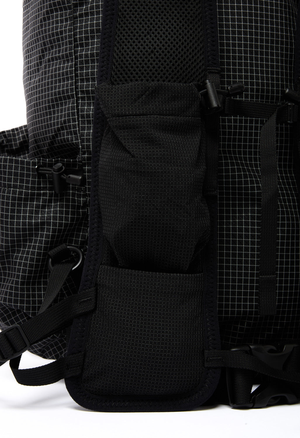 Pa'lante Packs V2 Pack with Joey Straps - Black Gridstop / Black UHMWPE Grid Mesh
