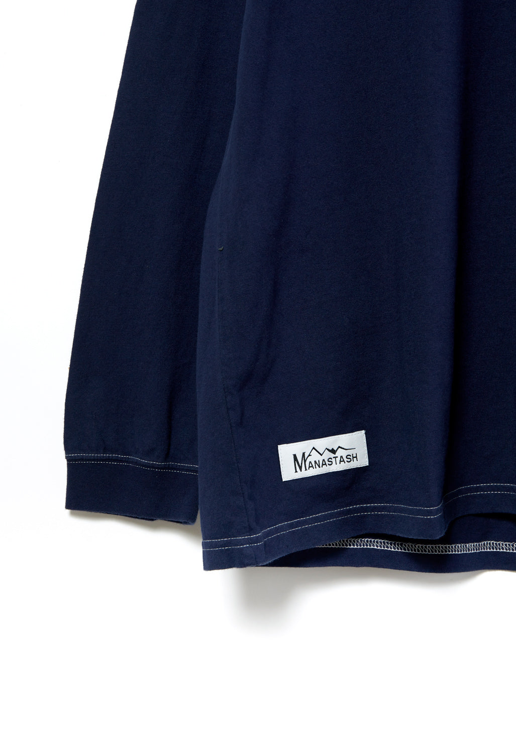 Manastash Men's Original Logo Long Sleeved T-Shirt - Navy