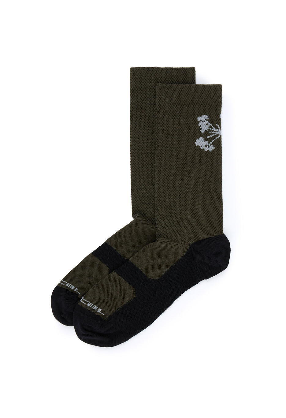 Portal Pattern Active Socks - Dark Olive