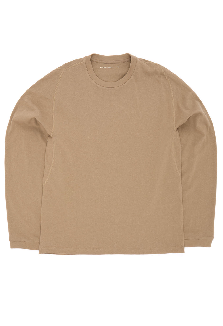 Portal Men's Root Hemp Long Sleeve T-Shirt - Greige