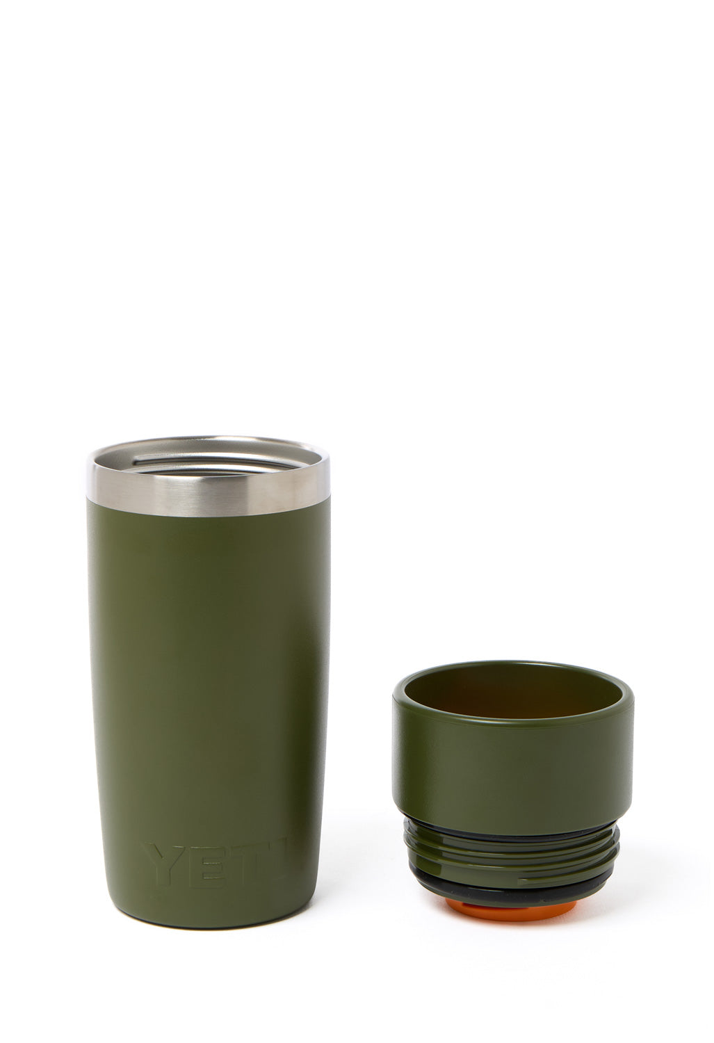 YETI Rambler 12oz Travel Bottle - Olive / King Crab Orange