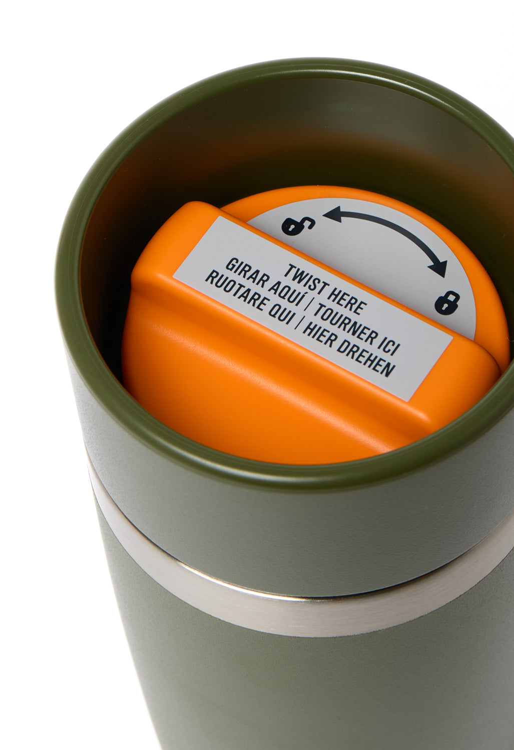 YETI Rambler 12oz Travel Bottle - Olive / King Crab Orange