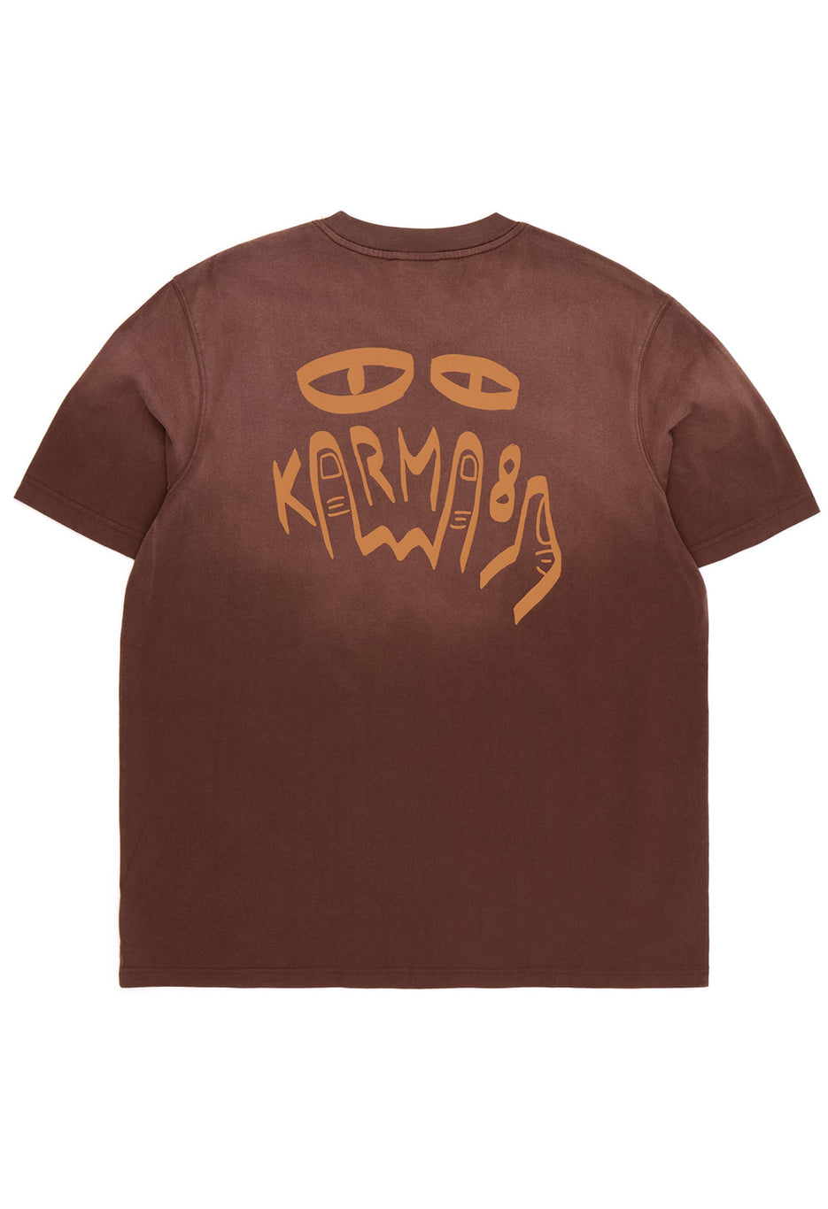 Karma8A Logo Ombre Tee - Brown