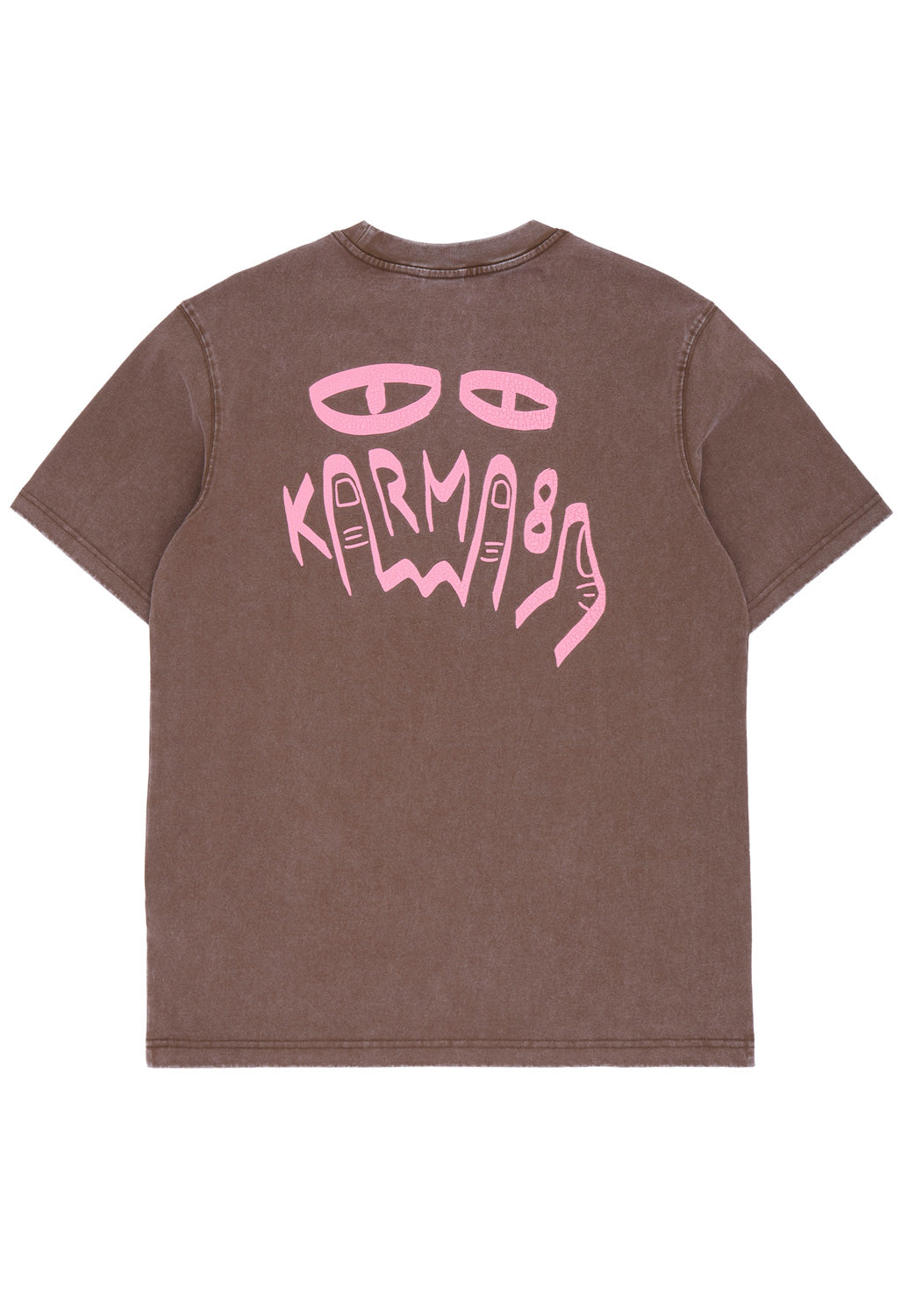 Karma8A Men's Washed Tee - Brown