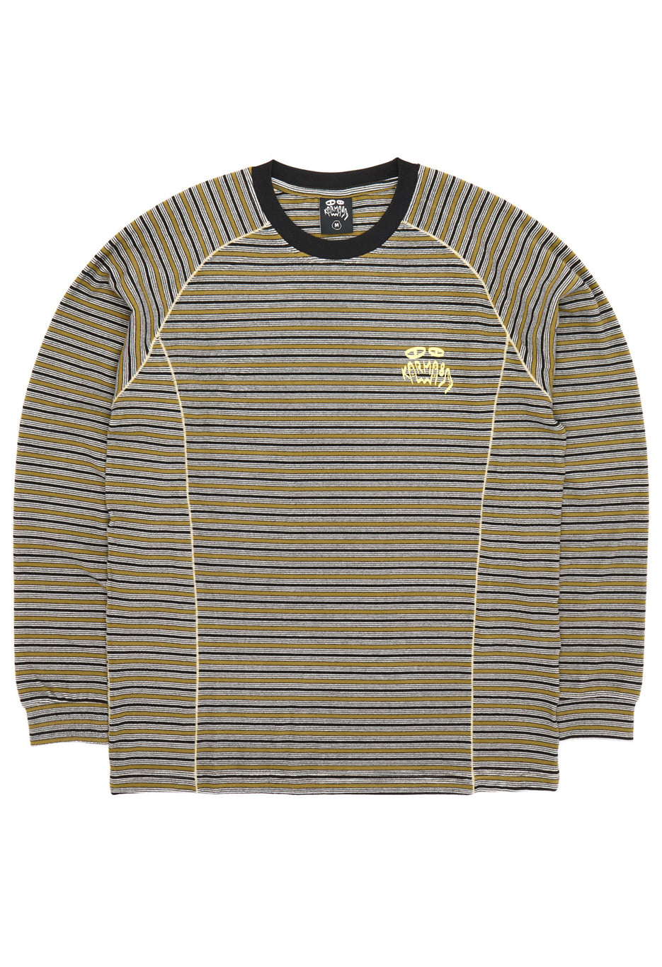 Karma8A Men's Contraste Long Sleeve Tee - Green