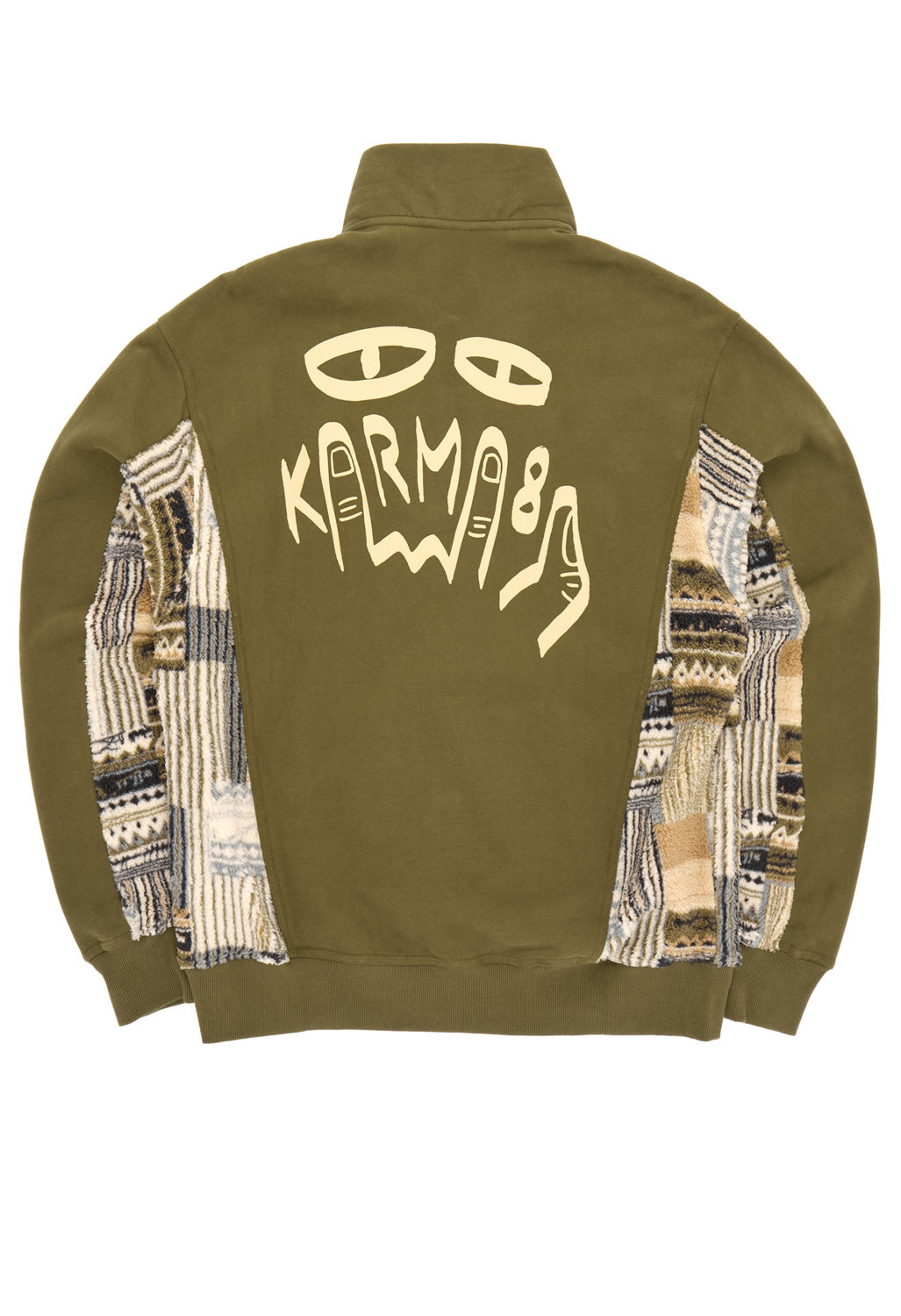 Karma8A Men's Fleece Panel Halfzipper - Green