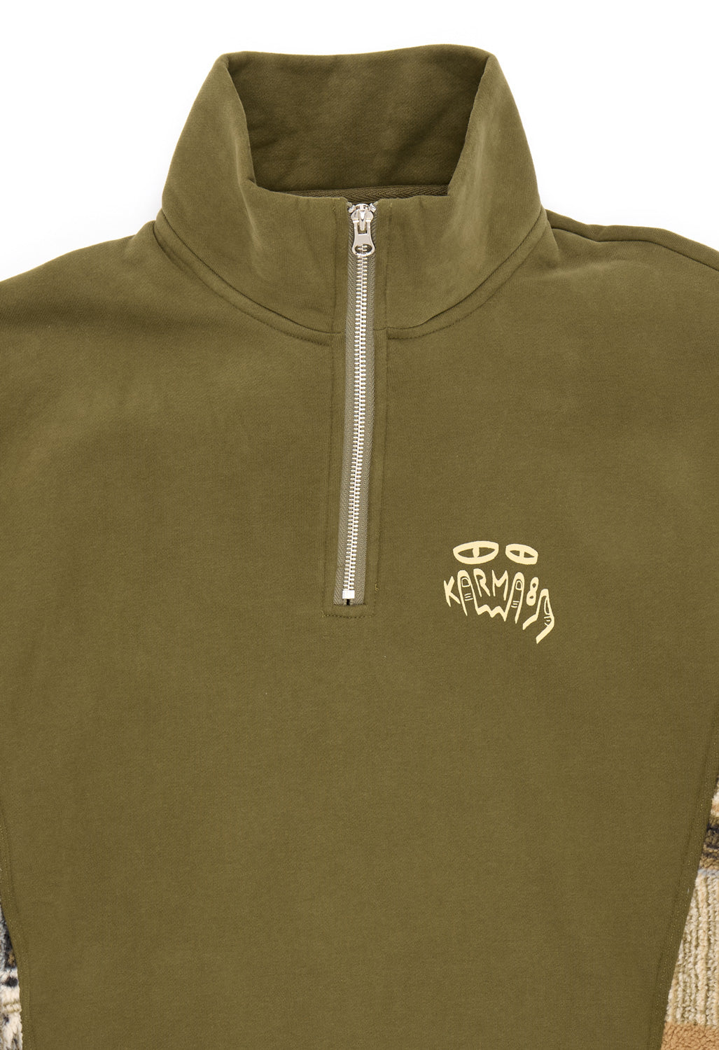 Karma8A Men's Fleece Panel Halfzipper - Green