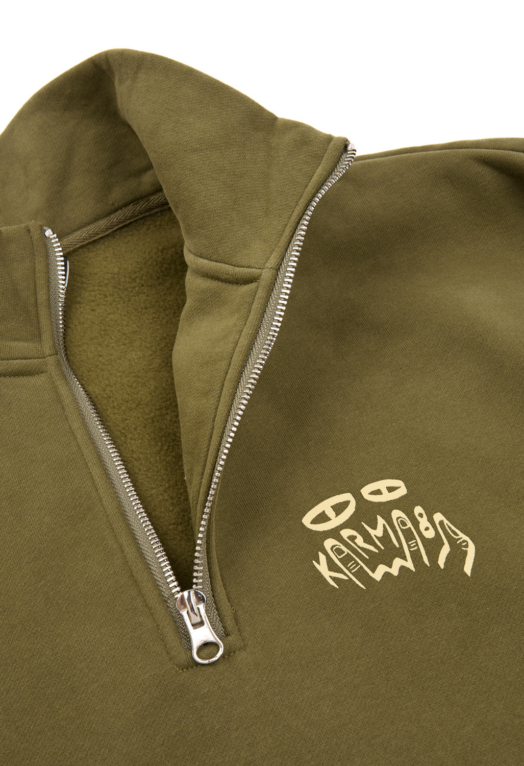 Karma8A Men's Fleece Panel Halfzipper - Green