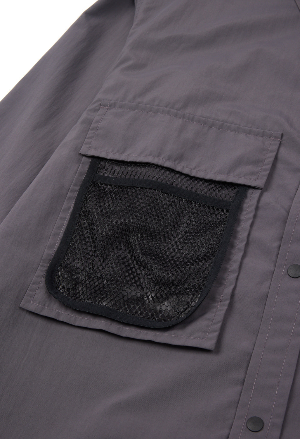 Goldwin Men's Field Venti Nylon Shirt - Deep Charcoal