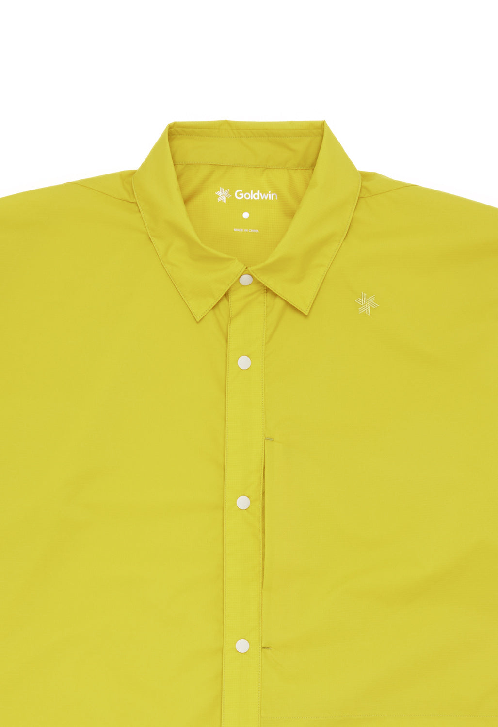 Goldwin Men's PERTEX Double Cloth Short Sleeve Hike Shirt - Acid Yellow
