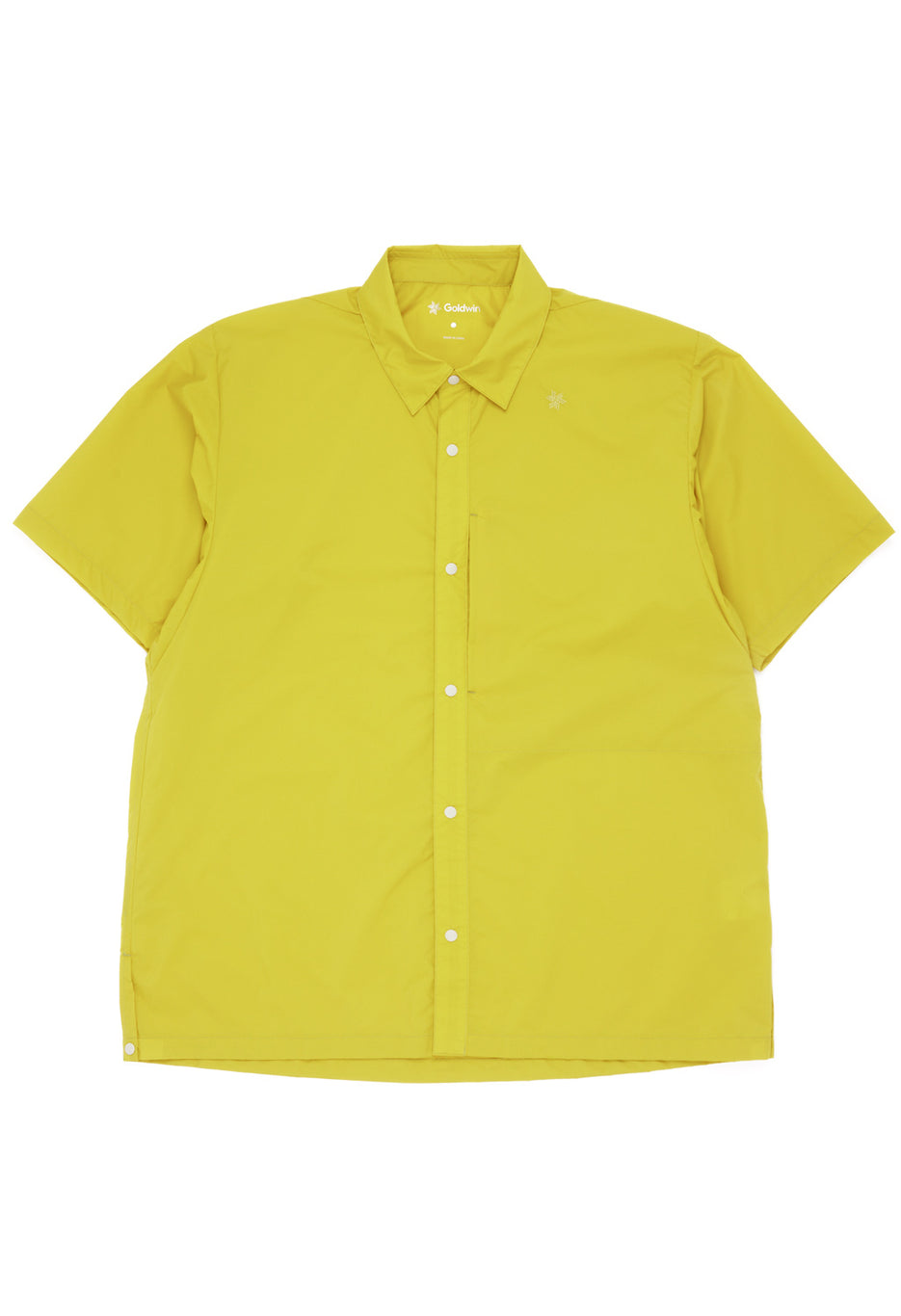 Goldwin Men's PERTEX Double Cloth Short Sleeve Hike Shirt - Acid Yellow