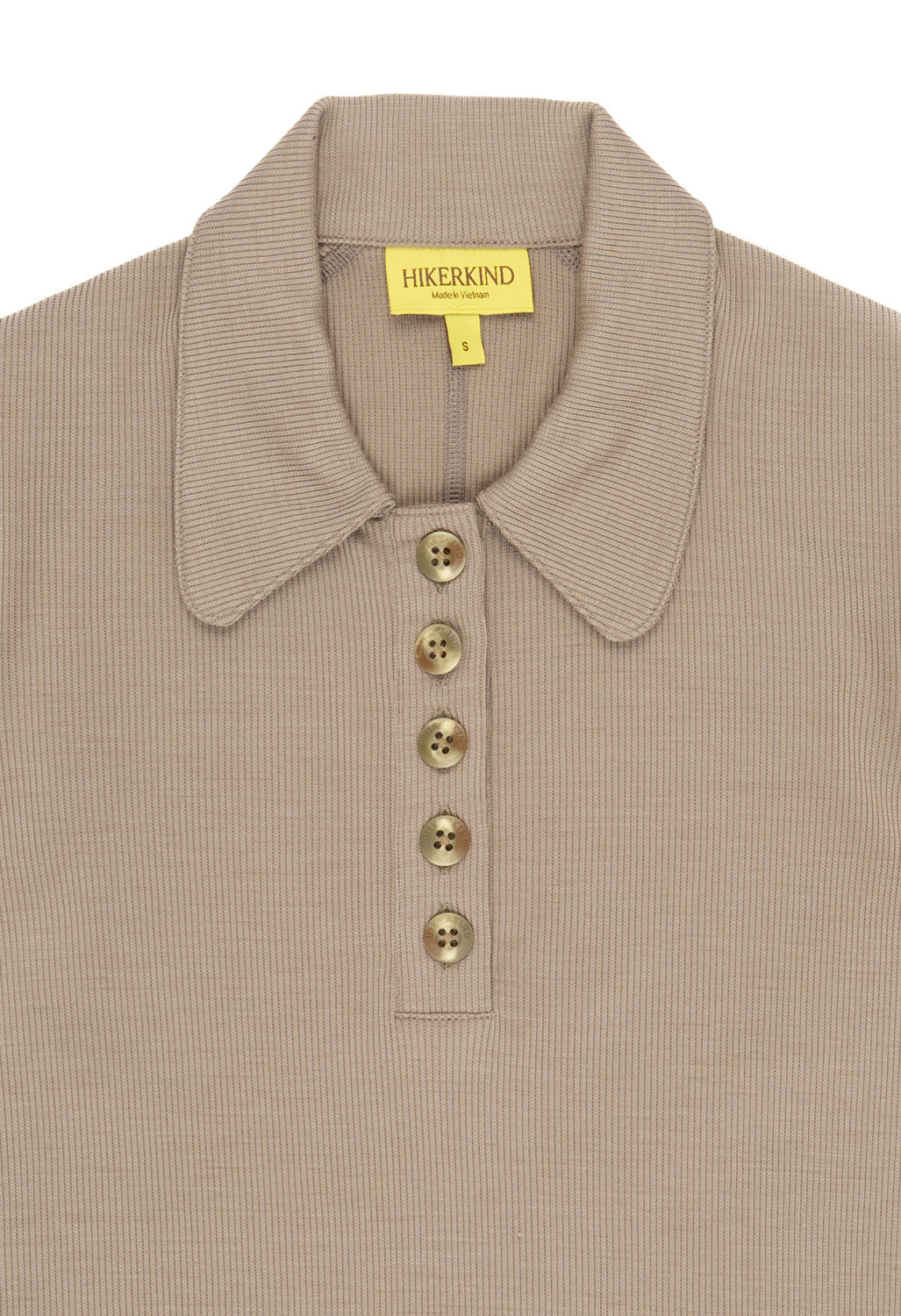 Women's Hikerkind Merino Ribbed Polo 01 - Morel