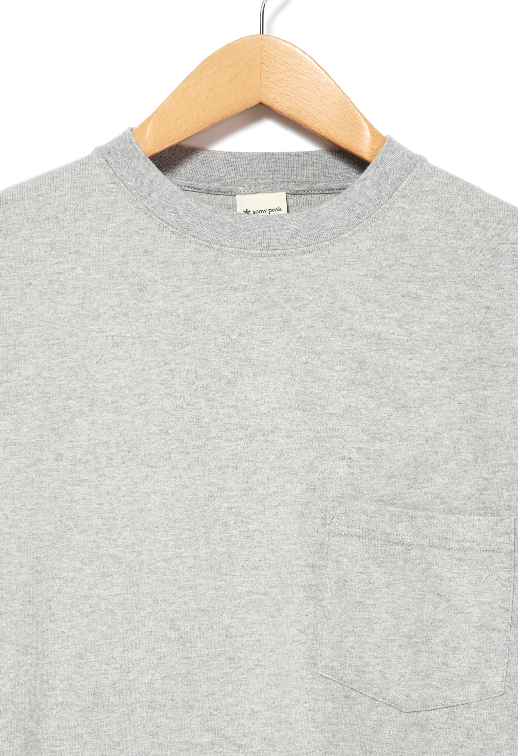 Snow Peak Recycled Cotton Heavy Long Sleeved T-Shirt - Mid Grey