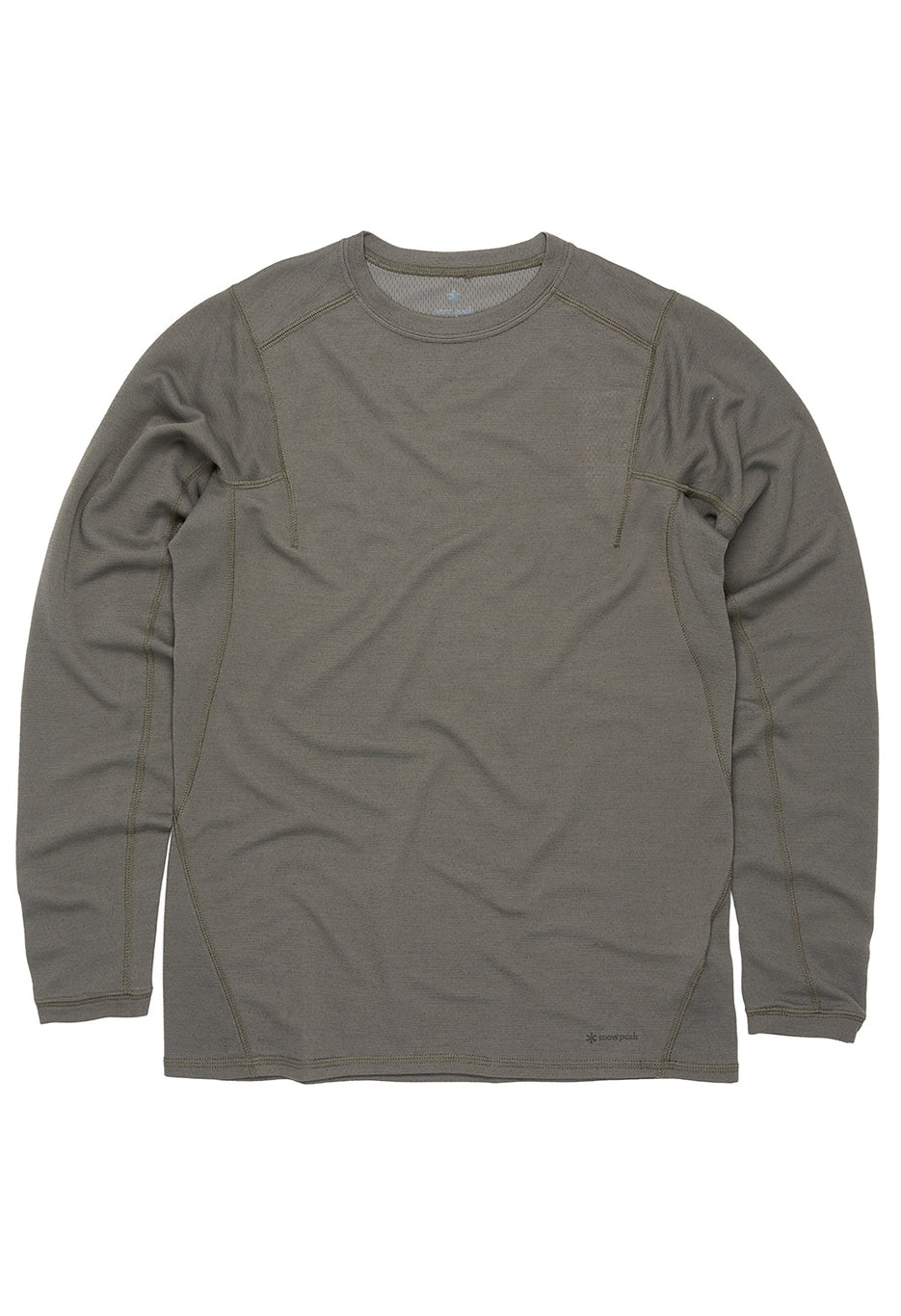 Snow Peak Men's Recycled Pe/Wo Long Sleeved T-Shirt - Olive