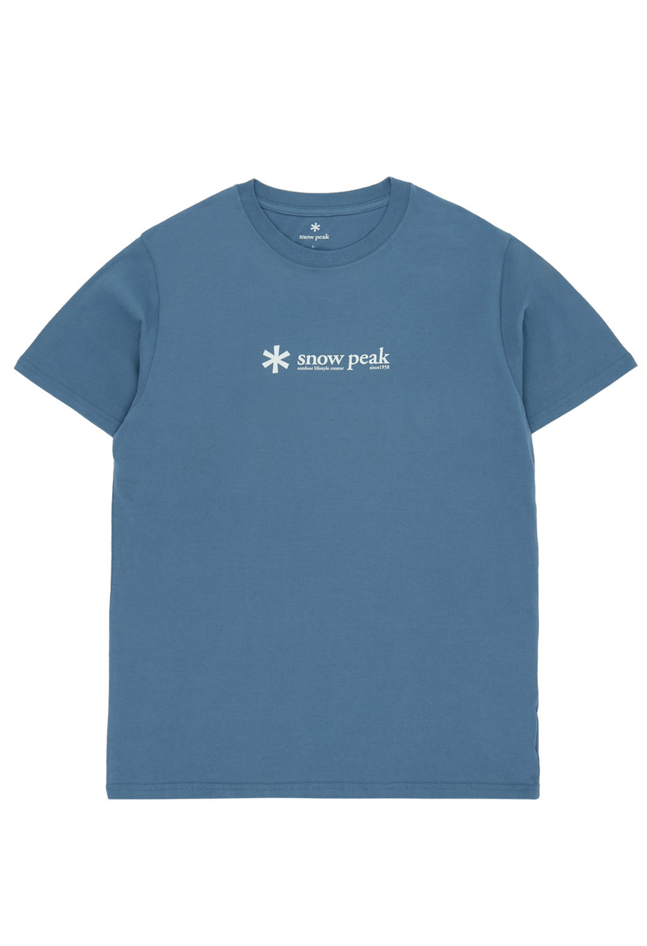 Snow Peak Soft Cotton Logo T-Shirt - Slate Blue