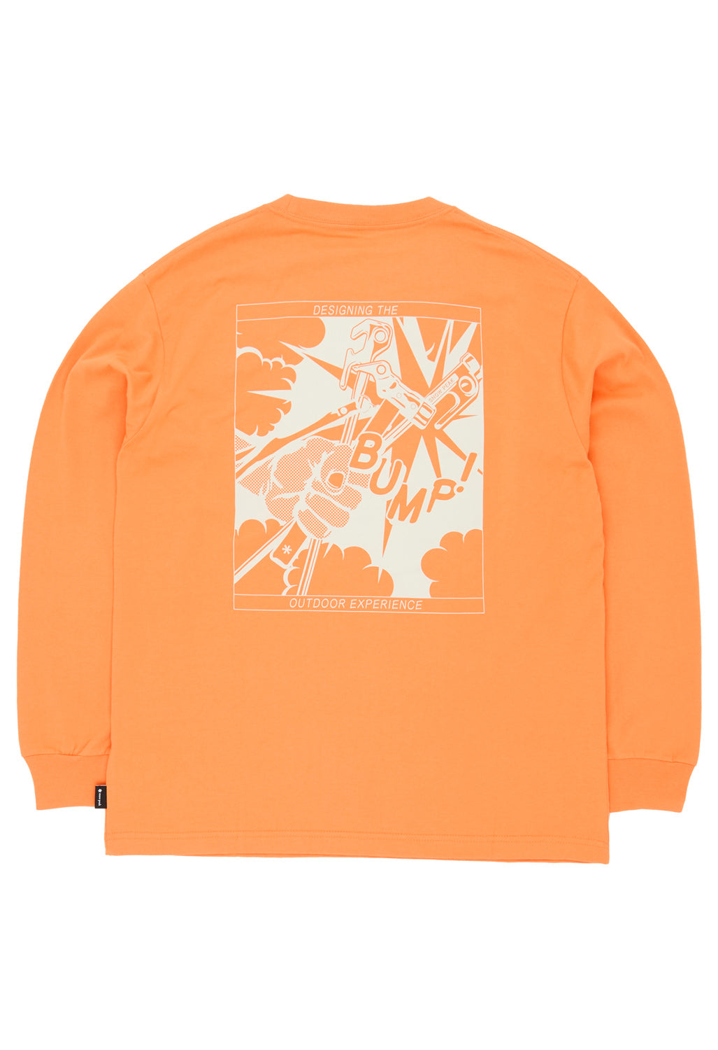 Snow Peak Solid & Delta Stake Long Sleeve T-Shirt - Orange